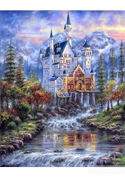 Картина «Белый замок Линдерхоф»