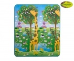 Детский двусторонний коврик "Большая жирафа и Парк развлечений"