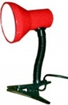 Лампа настольная "DeLux" TF-04 на прищепке красная