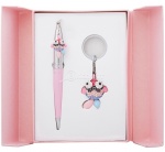 Набор подарочный Langres "Goldfish": ручка + брелок розовый