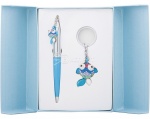 Набор подарочный Langres "Goldfish": ручка шариковая+ брелок синий