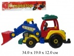 Конструктор детский Трактор-экскаватор с отверткой