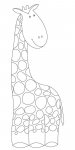 Холст с контуром "Жираф" (15см*30см)