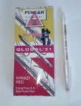 Ручка "Global", шариковая, красная (упак)