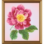 Рисунок из ткани для вышивания бисером "Цветок шиповника"