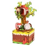 Шкатулка деревянная музыкальная "Домик на дереве"