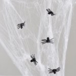 Набор пластиковых черных пауков для декора