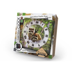 Набор для творчества часы "Embroidery clock" Еноты