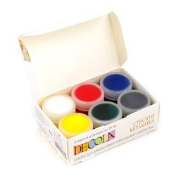 Краски акриловые DECOLA по стеклу и керамике, 6 цветов, 20 мл, арт. 4041026