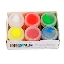 Краски акриловые DECOLA флуоресцентные, 6 цветов, 20 мл, арт. 4341100