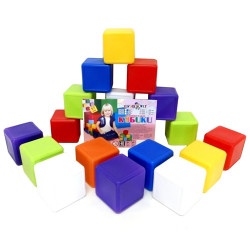 Кубики "Строитель" разноцветные