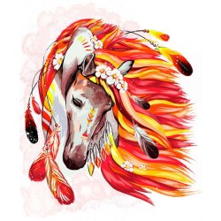 Картина по номерам "Конь"