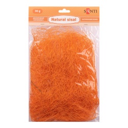Сизаль натуральный SANTI  цвет оранжевый.