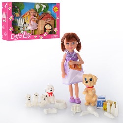 Кукла DEFA с собачкой и аксессуарами