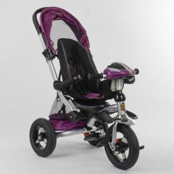 Велосипед 3-х колёсный Best Trike ФАРА С USB, фиолетовый