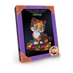 Мозаика из паеток в декоративной рамке "Котёнок", мини