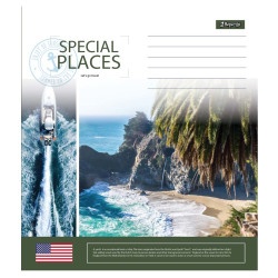 Тетрадь ученическая А5/18 клетка 1В Spacial places