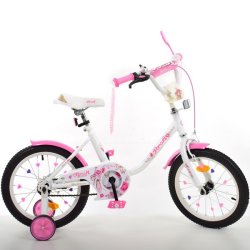 Детский велосипед "Ballerina" бело-розовый