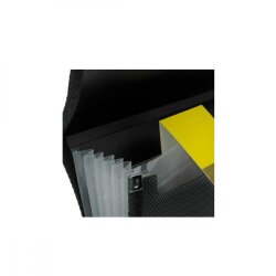 Папка-конверт пластиковая А4 Optima   на кнопке 6 отделений свело-желтая