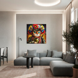 Постер-картина Кошка Защитница ©Марианна Пащук 40*40см