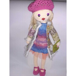 Мягкая игрушка амигуруми кукла Лалапуси со съёмной одеждой