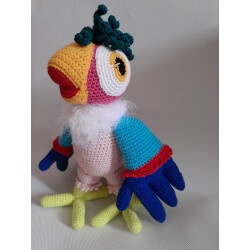 Мягкая игрушка амигуруми Попугай Кеша из м/ф "Возвращение блудного попугая"