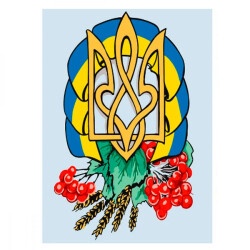 Картина по номерам 40х50 см Герб Украины