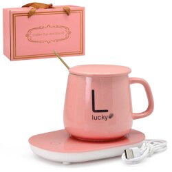 Чашка на USB-подставке с  подогревом  "L Pink"