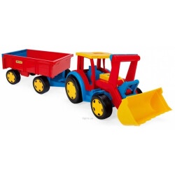 Большой игрушечный трактор Гигант с прицепом и ковшом Тигрес