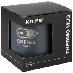 Термокружка Kite, 400 мл, графит Coffee ON