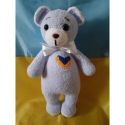 Мягкая игрушка амигуруми Мишка  "С Украиной в сердце"