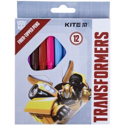 Фломастеры 12цв Kite   Transformers