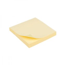 Блок бумаги липкий 75х75мм 100 листов желтый