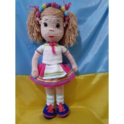 Мягкая игрушка амигуруми Кукла Украиночка