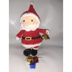 Мягкая игрушка амигуруми Санта Клаус