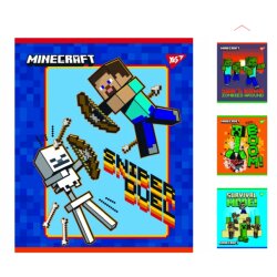 Тетрадь для записей А5/12 листов линия YES "Minecraft"