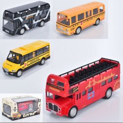 Игрушка автобус инерционный, металлический