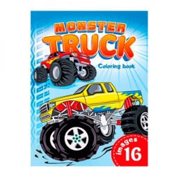 Раскраска А4 на скобе 22155 16 листов monster truck