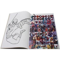 Раскраска А4 (8 листов) Spider-man 120 наклеек