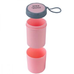 Ланчбокс Kite K23-187-3 450 мл с ложкой круглый розовый