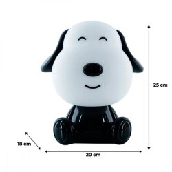 Лампа ночник LED с аккумулятором Kite Doggy черно-белый