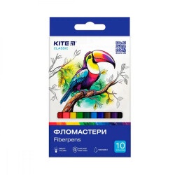 Фломастеры 10 цветов Kite Classic