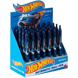 Ручка шариковая автоматическая Kite Hot Wheels HW24-039 синяя