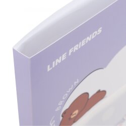 Папка на 20 файлов YES А4 "Line Friends" с фронтальным карманом