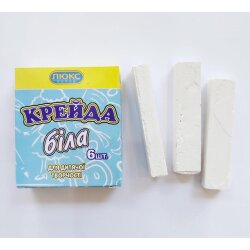 Мел белый  6шт Люкс