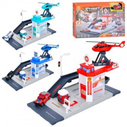 Игрушечный Гараж с транспортом 22 детали