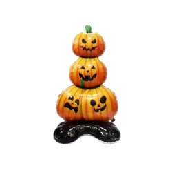 Шарик фольгированный Halloween 3D, фигурный 3 тыквы 109*61*40см
