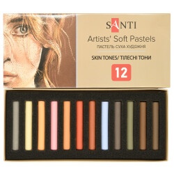 Пастель сухая художественная Santi "Skin Tones", 12 цветов