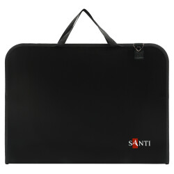 Папка-портфель SANTI А3 для эскизов с тканевыми ручками, черная, пластик