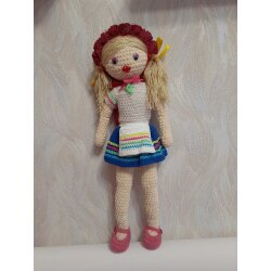 Мягкая игрушка амигуруми кукла Лалапуси со съёмной одеждой